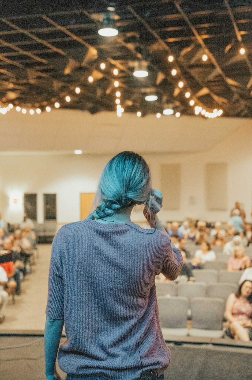 person leading workshop