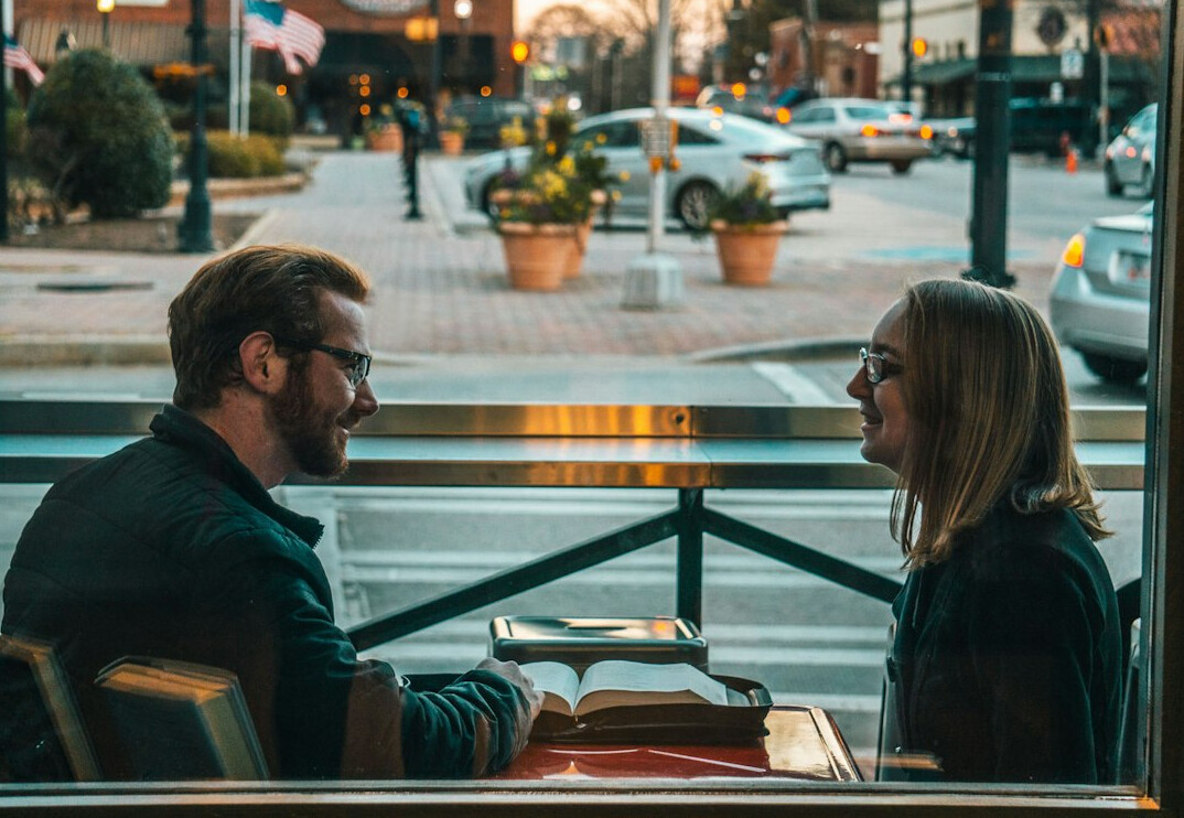 couple having deep conversation