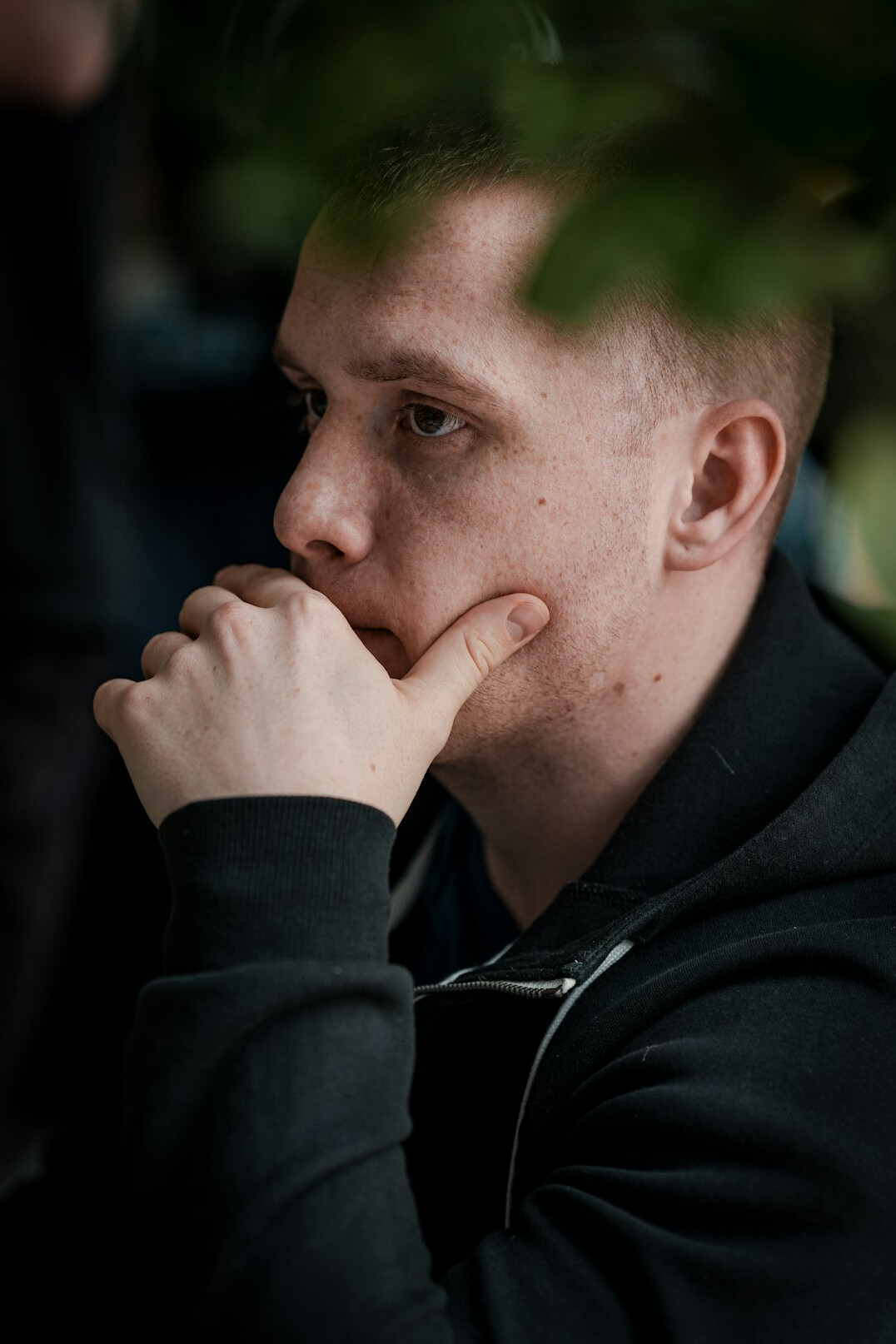 individual reflecting on conversation