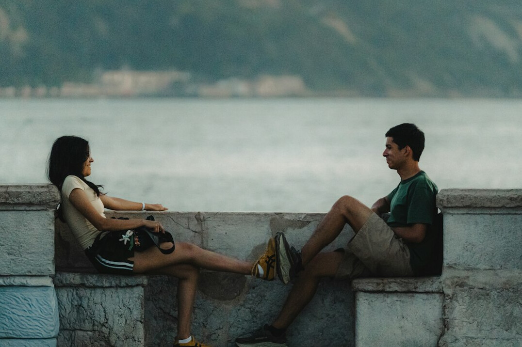couple having deep conversation